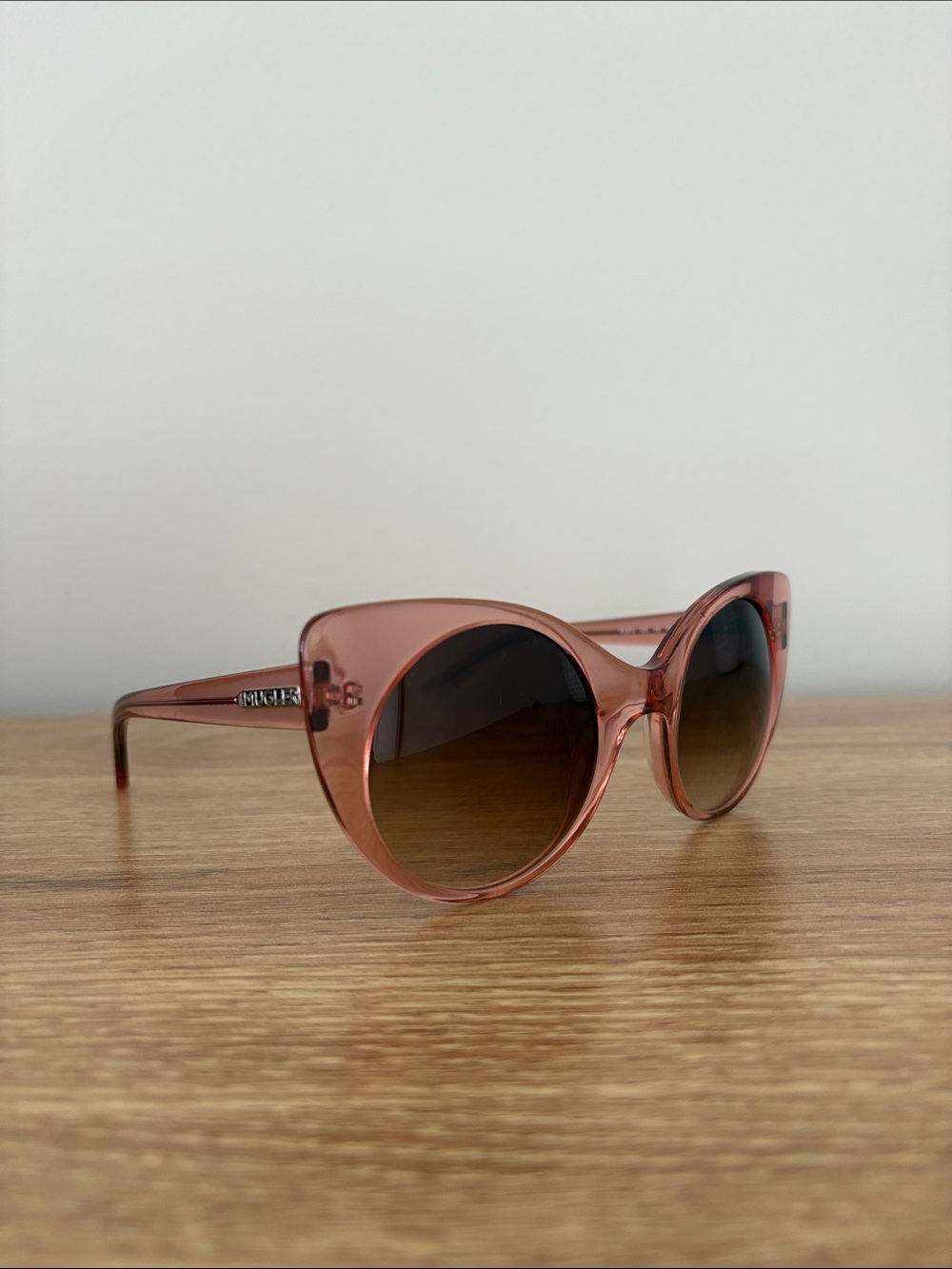 Authentic Mugler Cat-Eye Sunglasses with Gradient Brown Lenses